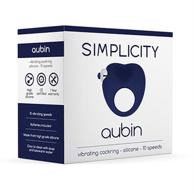 Simplicity AUBIN vibrating cockring - Blue