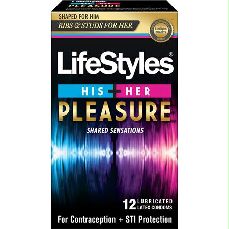 LifeStyles His + Her Pleasure 12pk