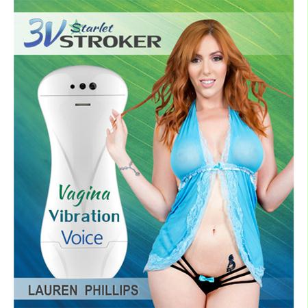 3v Talking and Vibrating Starlet Stroker Lauren Phillips