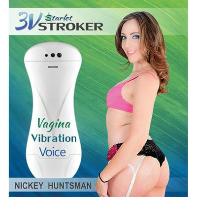 3v Talking and Vibrating Starlet Stroker Nickey Huntsman