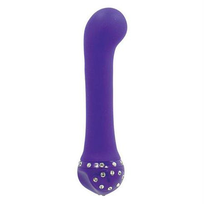 Bling Crystal G Vibe 12 Function USB Magnetic Rechargeable Silicone Waterproof Purple
