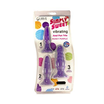 Simply Sweet Vibrating Anal Trio Blue